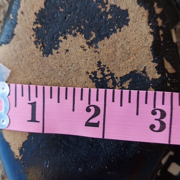 J.CREW SIZE 7 2.5," HEEL GENUINE LEATHER. OPEN TOE - Picture 12 of 13